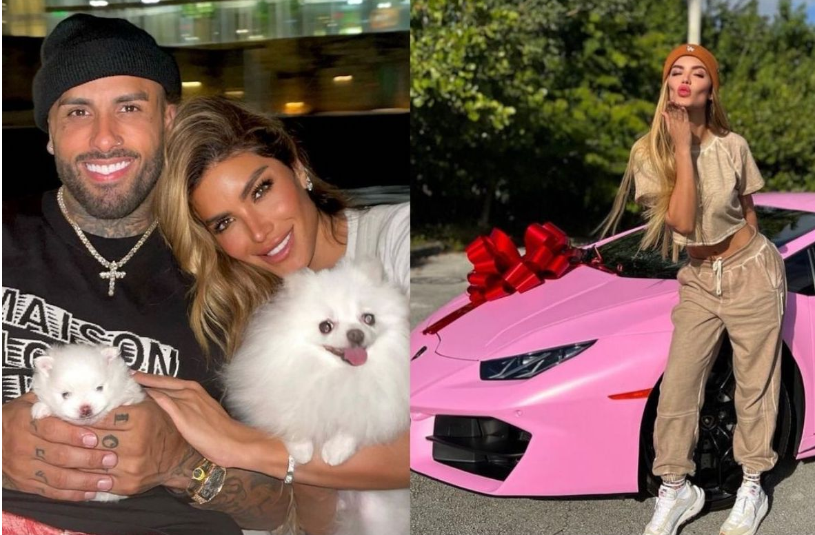 Nicky Jam sorprende a su esposa con un Ferrari Roma de $220,000