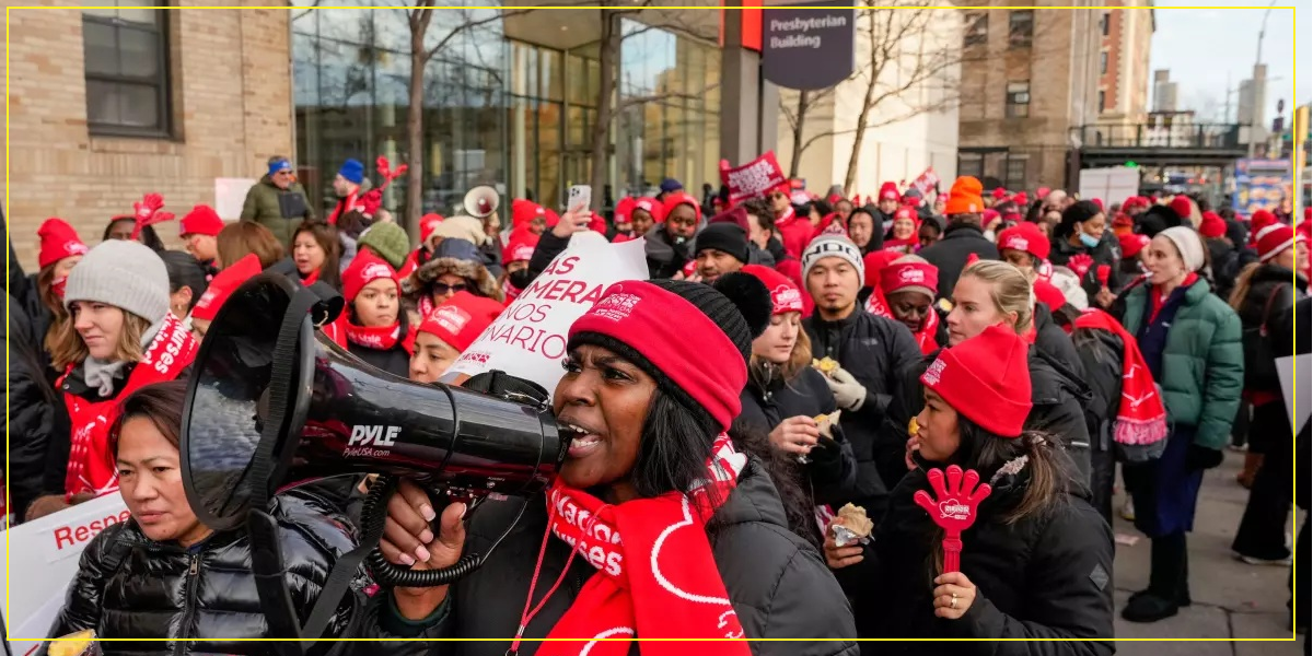 Crisis sanitaria en Nueva York: continúa huelga de enfermeras en medio de récord de gripe
